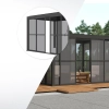 Drzwi Przesuwne 370 x 236 cm - Pergola tarasowa MIRADOR Classic i Premium 111 - Antracyt